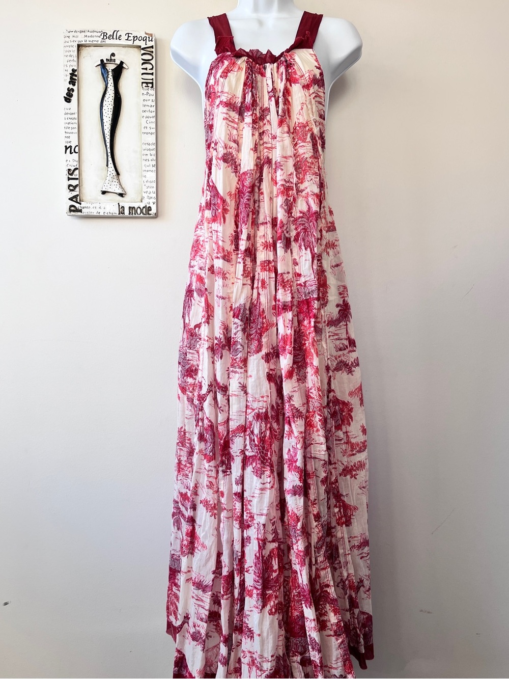 Free People Tropical Toile 100% Cotton Sleeveless Maxi Dress Size S